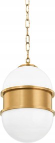 Hudson Valley závesné svietidlo Broomley mosadz/sklo mosadz/opál E27 1x8W 272-