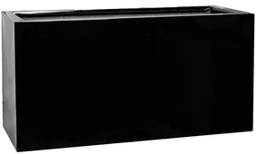Kvetináč Fiberstone jort čierny lesklý 100x40x50 cm