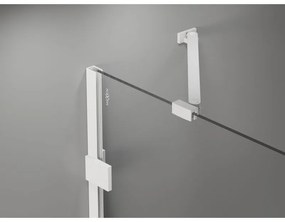 Mexen Lunar Duo, výklopný sprchový kút 85 x 75 cm, 8mm číre sklo, biely profil, 834-085L-075P-20-00