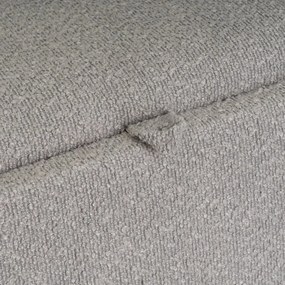 Svetlosivý taburet z textílie buklé – Casa Selección