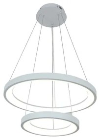 Brilagi - stmievateľný závesný luster na lankách FALCON SLIM LED/68W/230V, priemer 50 cm, biela, s diaľkovým ovládaním