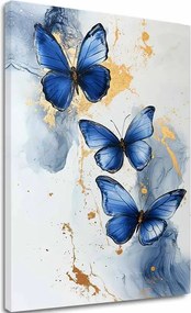 Obraz Motýľov - Mramorová elegancia