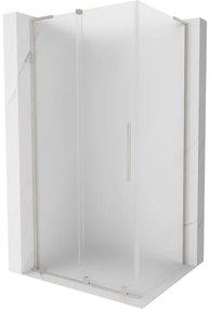 Mexen Velar L, sprchový kút s posuvnými dverami 110 x 75 cm, 8mm sklo námraza, brúsená oceľ, 871-110-075-33-97