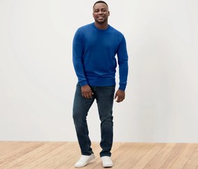 Pulóver z vlny merino, modrý