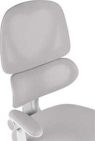 Detská otočná stolička Neoseat JUNI 023 — látka, prateľný poťah, sivá