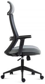 Kancelárska stolička LINET — látka, čierna / šedá