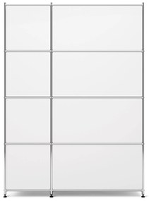 Kovová skrinka »CN3« so 4 výklopnými priečinkami, biela