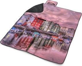 Sablio Plážová deka Barevné Domčeky na Pobrežie: 200x140 cm