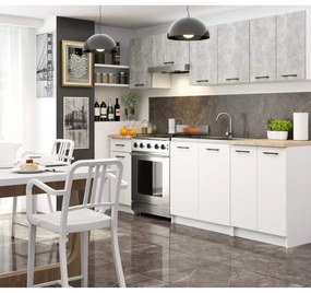 Kuchynský set OLIVIA 2,4M - beton/biela