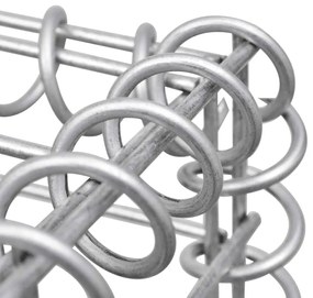 Gabiónová ohrada na trojitý odpadkový kôš, oceľ 250x100x120 cm