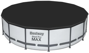 Bazén s konštrukciou 457 x 107 cm BESTWAY 56488 Steel Pro Max + kartušová filtrácia a schodíky