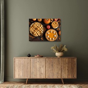 Sklenený obraz - Tekvicový koláč (70x50 cm)