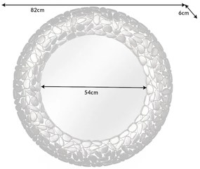Dizajnové nástenné zrkadlo Mauricio II 82 cm strieborné