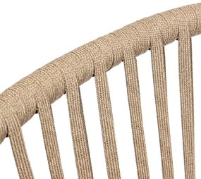 Závesné hojdacie kreslo Lutna - hnedá / krémová