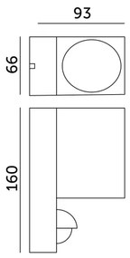 Vonkajšie nástenné svietidlo so senzorom QUAZAR 1xGU10/35W/230V IP44 šedá