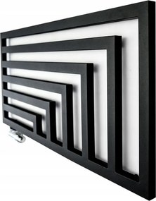 Regnis Kreon Zenit, vykurovacie teleso 1400x550 mm, 678W, čierna matná, KZ140/55/PD/D7/BLACK