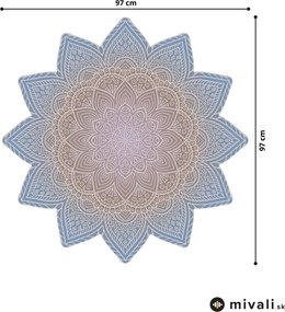 Samolepky na stenu - Mandala modro-hnedá