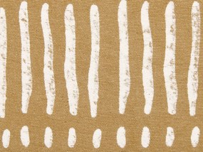 Bavlnený vankúš pruhovaný 45 x 45 cm béžovo-biely SALIX Beliani