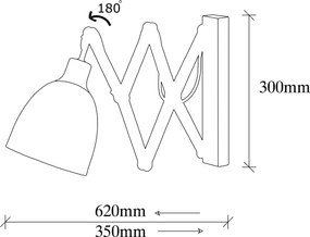 Nástenná lampa, Sivani - MR - 725