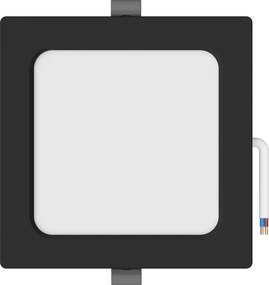 Mexen LDRR, LED stropné svietidlo na zapustenie 14 x 14 cm, 9W, studená - 6500K, 720 lm, čierna - L211-014-0965-70