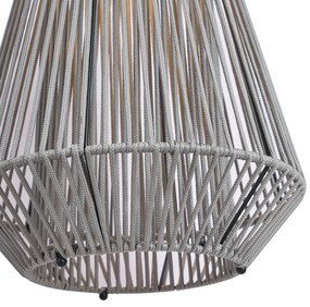 Bohemian stolná lampa sivá vrátane LED 3-stupňové stmievanie IP54 Solárne nabíjanie - Duca