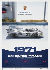 Umelecká tlač Porsche 917 KH - 24h Le Mans - 100th Anniversary - 1971, Automobilist