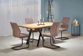 Rozkládací jídelní stůl Capital 160/200 cm zlatý dub/černý