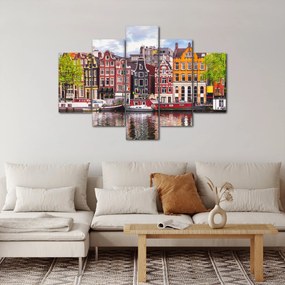 Obraz - Amsterdam, tanečné domy (150x105 cm)
