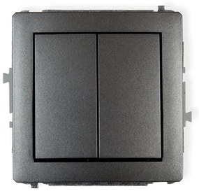 Vypínač dvojitý graphite D DWP-2