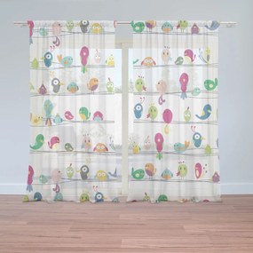 Sablio Záclony Vtáčiky: 2ks 150x250cm