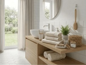 Uterák CLYR 50x100 cm krémový, 100% bavlna