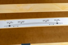 MANŽELSKÁ POSTEĽ S LAMELOVÝM ROŠTOM AMELIE 180X200 CM, 200x180, vínová vzor (č.155)