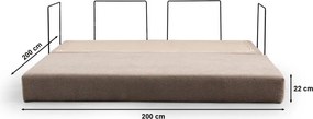 Rozkladacia pohovka Vian (ecru). Akcia -19%. Vlastná spoľahlivá doprava až k Vám domov. 1144976