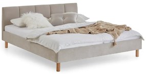 Béžová čalúnená dvojlôžková posteľ bez roštu 180x200 cm Joker – Meise Möbel