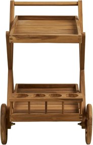 Servírovací stolík na kolieskach z masívneho dreva 50x86 cm Pasaku – House Nordic