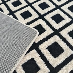 Koberec POLO čierny / biely