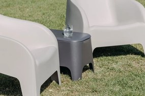 PETRA ARMCHAIR plastové kreslo, sivé