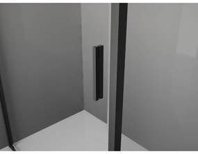 Mexen Exo, sprchovací kút s krídlovými dverami 100 x 95 cm, 6mm číre sklo, čierny profil, 819-100-095-70-00