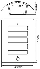Brilliant - Vonkajšie svietidlo s pohybovým senzorom TODD 1xE27/60W/230V IP44 antracit