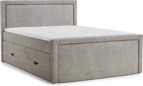 Sivobéžová boxspring posteľ s úložným priestorom 160x200 cm Fresco – Maison de Rêve