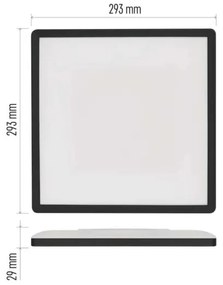 LED Stropné svietidlo FLORI LED/18W/230V 4000K čierna 29x29 cm