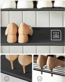 Kovová predsieňová stena LOFT 180 cm, čierna/dub sonoma