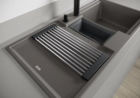 Blanco Adira 6 S, silgranitový drez 1000x500x200 mm, 1,5-komorový, sivá vulkán, BLA-527604