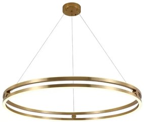 Toolight Toolight, LED závesné svietidlo 60cm, 76W, 3000K, LHJ015-CP, zlatá, OSW-60009