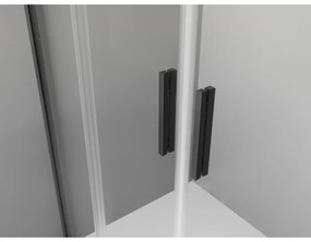 Mexen Exo, 2-krídlové posuvné 200x200 cm, 6mm číre sklo, čierny profil, 8152-200-000-70-00