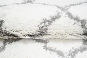 TA Koberec P129A KRÉMOVÁ/TMAVOSIVÁ BOHO Rozmer: 80x250 cm