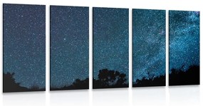 5-dielny obraz mliečna dráha medzi hviezdami - 200x100