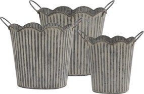 Dekoračný plechový antik kvetináč French Chic - 37*33*38 cm