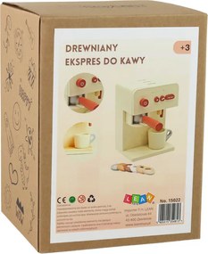 LEAN Toys Drevený kávovar hračka so šálkou