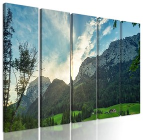 5-dielny obraz Švajčiarska príroda